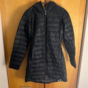 Black REI Long Down Jacket